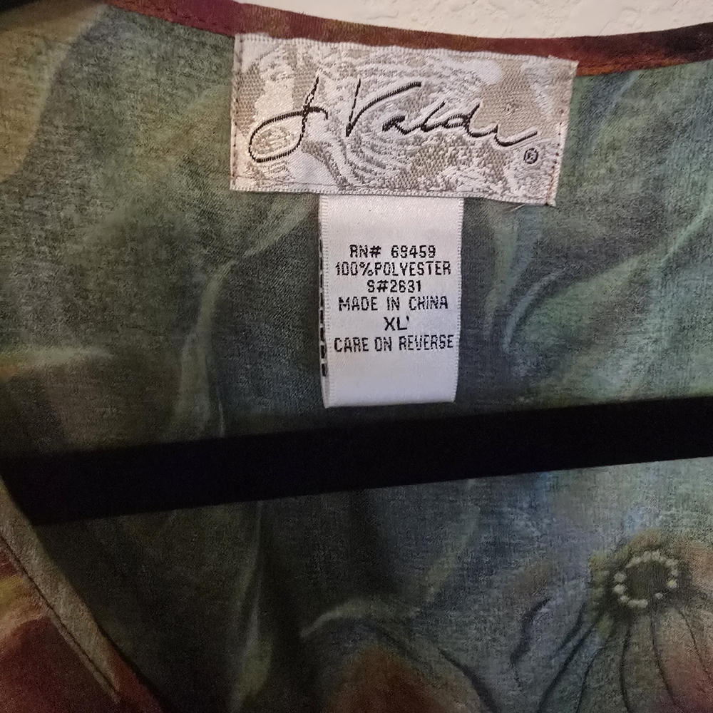 Floral Chiffon Women's Top - Picture 2 of 5